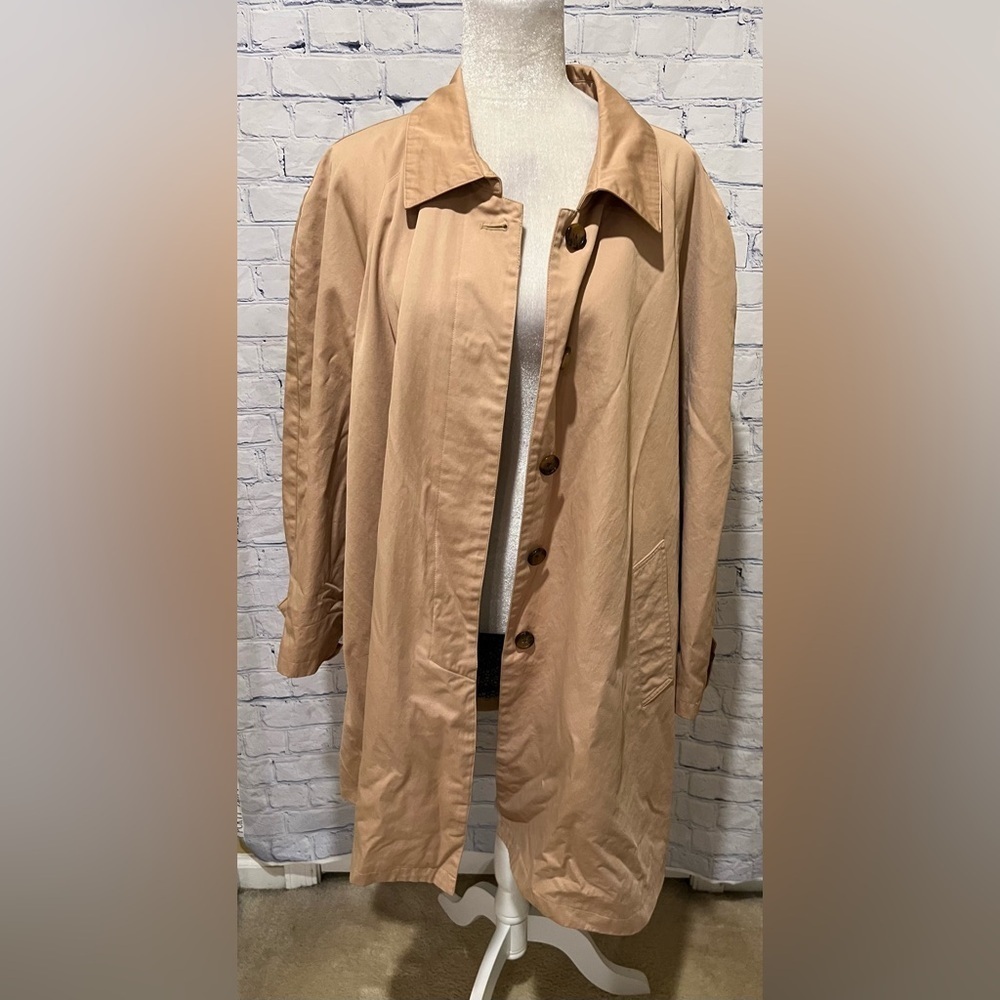 Woman Within Women's  Plus Size Water control Long Raincoat  26W Khaki - Picture 2 of 7